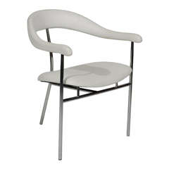 Sculptural White Mod Chair