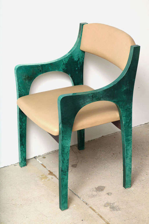 Pair of 1960s Exceptional Bridge Chairs by Aldo Tura 1