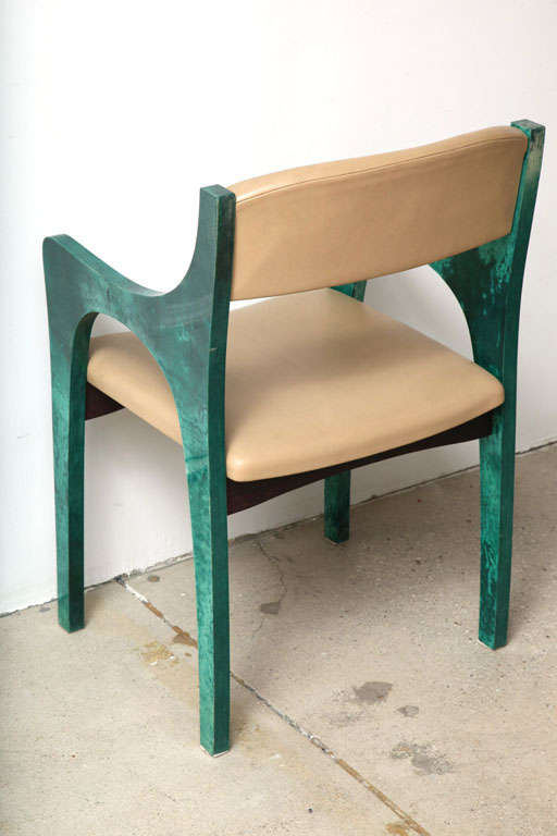 Pair of 1960s Exceptional Bridge Chairs by Aldo Tura 3