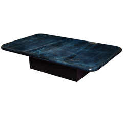 Aldo Tura blue coffee table