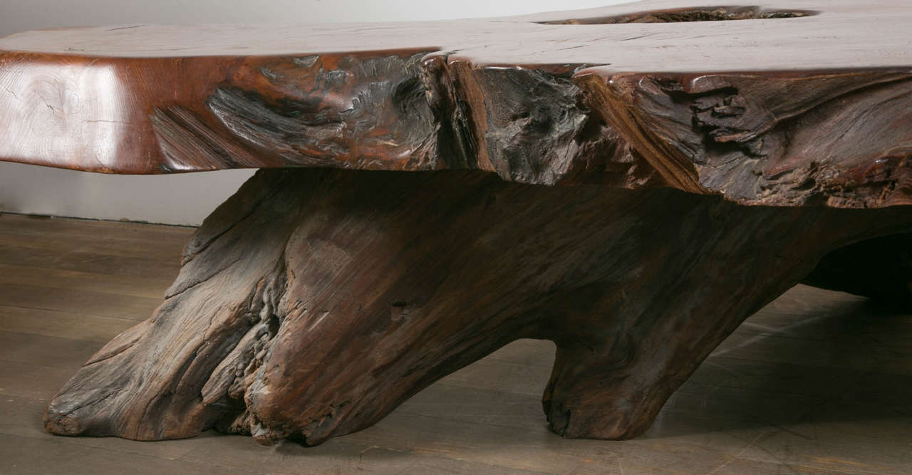 Organic Shape Walnut Coffee Table 3