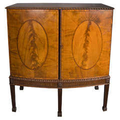 Mahogany Sheraton Revival Style Cabinet by Howard and Sons