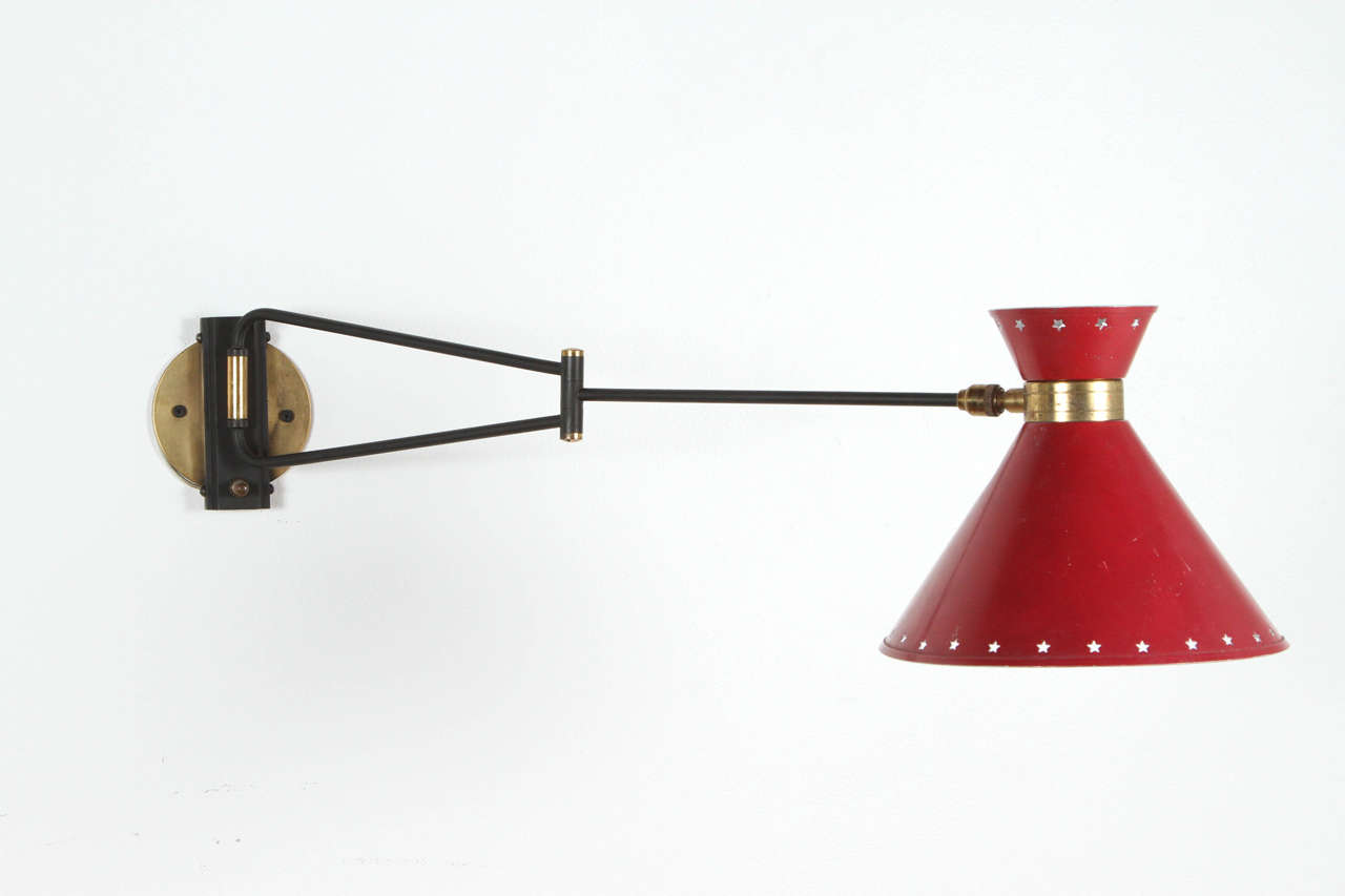 Articulated Sconce by Rene Mathieu For Sale 3