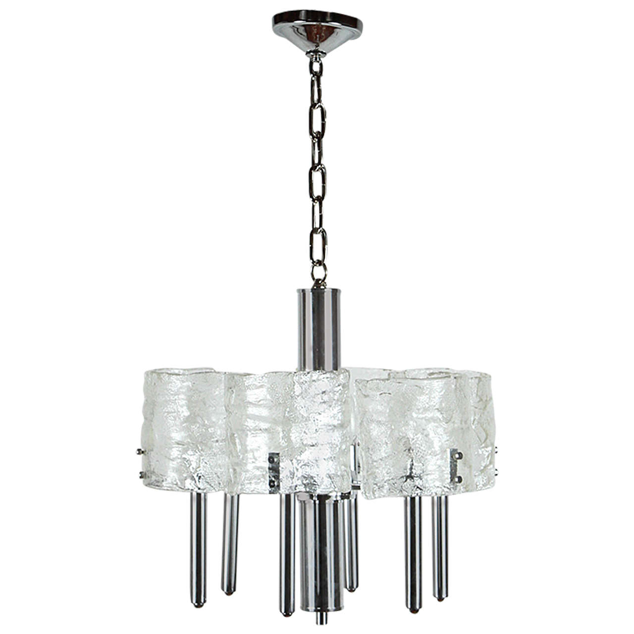 Six-Arm Chandelier in the Style of Kalmar For Sale