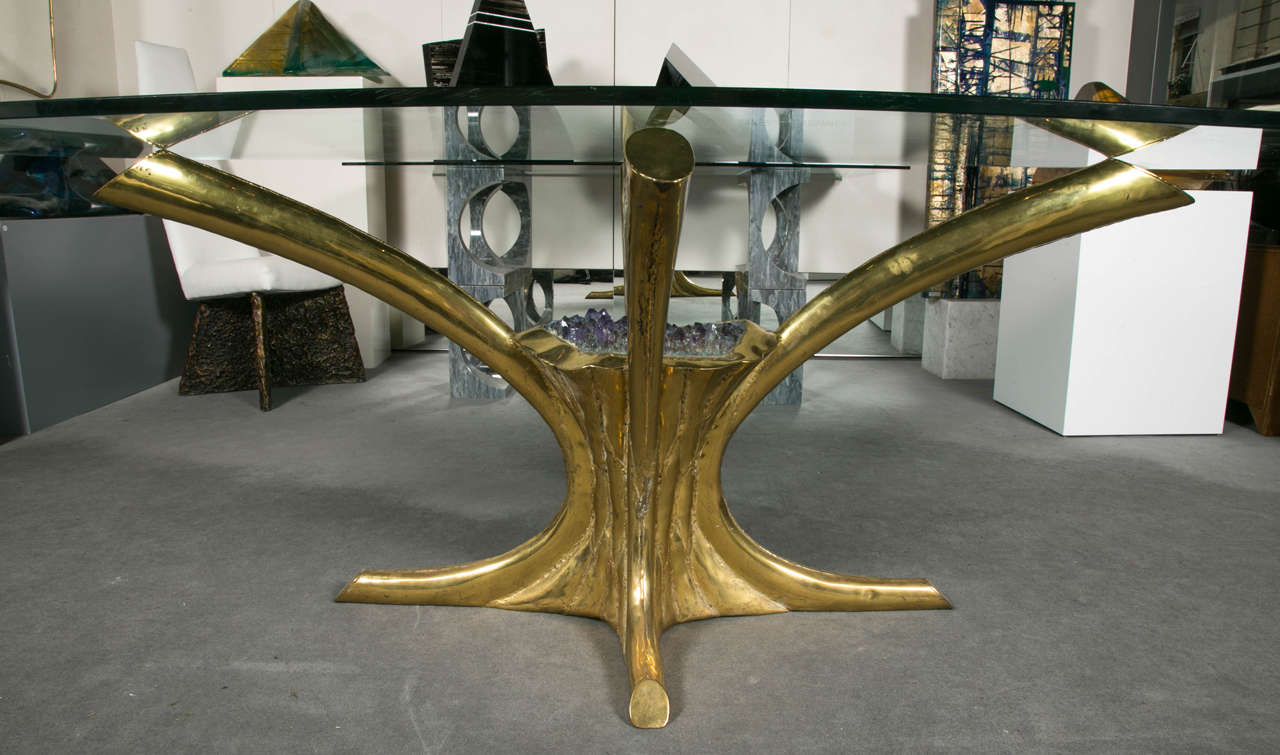 Impressive Table Attributed to Jacques Duval-Brasseur In Good Condition For Sale In Paris, FR