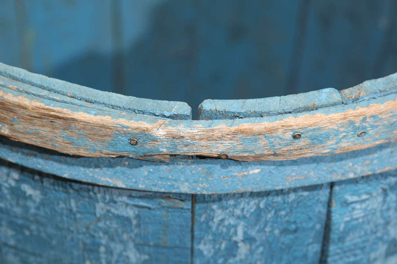 Oversize Wooden Container in Blue 1