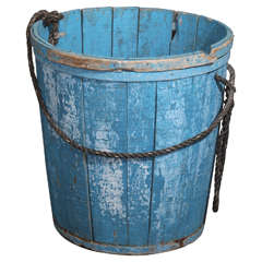 Oversize Wooden Container in Blue
