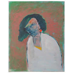 Red Earring Oil Painting 2