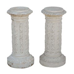 Pair Circa 1920's Garden Pedestals