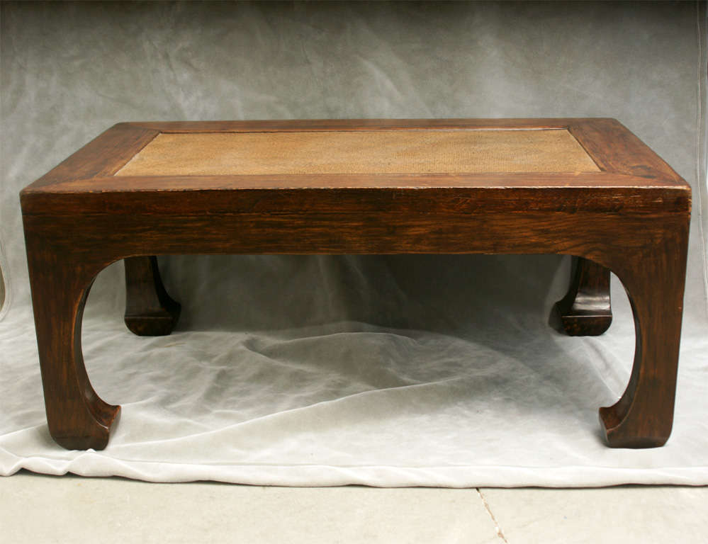 Late 19th century. Qing dynasty Jiangsu tea table with modified chow legs.