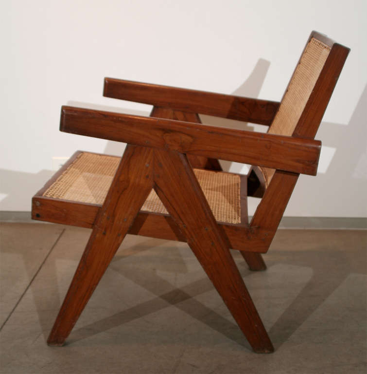 Pair of Arm Chairs by Pierre Jeanneret In Excellent Condition In Chicago, IL