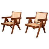 Pair of Arm Chairs by Pierre Jeanneret