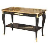 French Ebonized Side Table Stamped Jansen French Ebonized Side Table Stamped Jansen