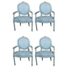 Set of 4 Louis XIV style Chairs