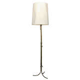 Bronze Faux Bois Floor Lamp