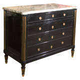 Ebonized Commode Stamped Jansen Paris Ebonized Commode Stamped Jansen Paris