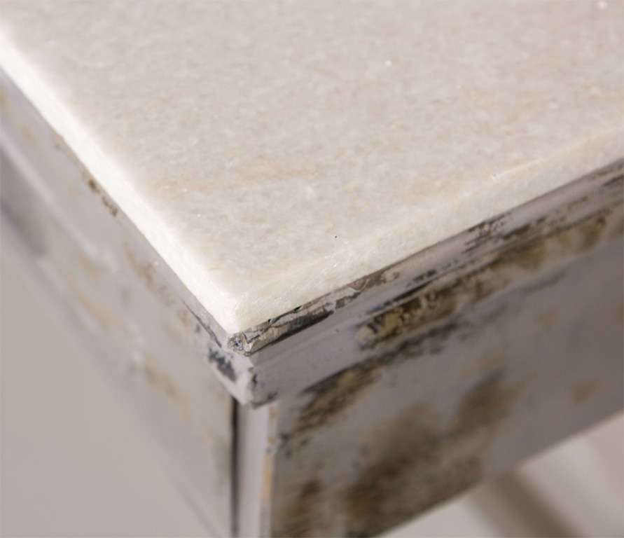 marble top console table with drawers