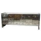 Milo Bauman Style 1960's Mirrored Sideboard