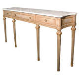 Marble Top Console Table Stamped Jansen Marble Top Console Table Stamped Jansen