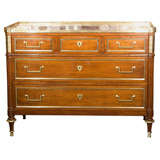French Louis XVI Style Mahogany Commode Stamped Jansen