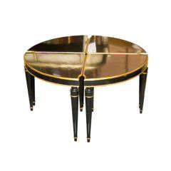 Stamped Maison Jansen Ebonized 4-in-1 Occasional Table
