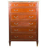 Mahogany High Chest  Stamped Jansen