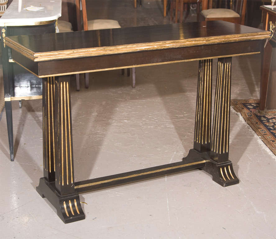 Ebonized Folding Table Stamped Jansen