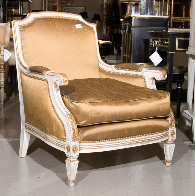 Pair of French Bergere Chairs Stamped Jansen at 1stdibs