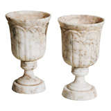 Pair of Alabaster Urns