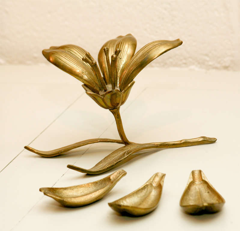 American A Brass Lotus flower