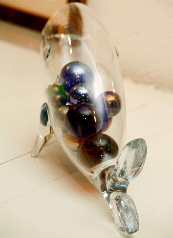 Glass Fish with Lusterware Bubbles 1
