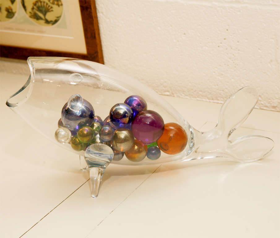 Glass Fish with Lusterware Bubbles 2