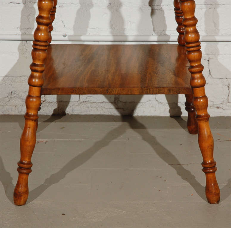 American Turned Leg Side Table