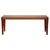 Alder Console Table with Faceted Leg Alder Console Table with Faceted Leg