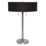 Pair of Steel Bedside Table Lamps