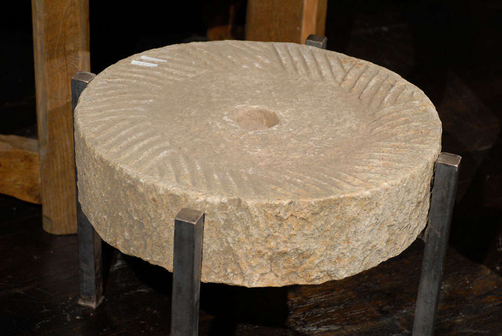 Metal Millstone Table
