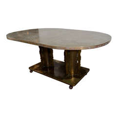 Rare Dining Table by Philip and Kelvin LaVerne