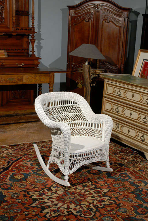 Heywood Wakefield Wicker Rocking Chair 3