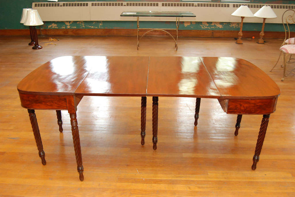 Pair Boston Mahogany Console or Dining Tables 1