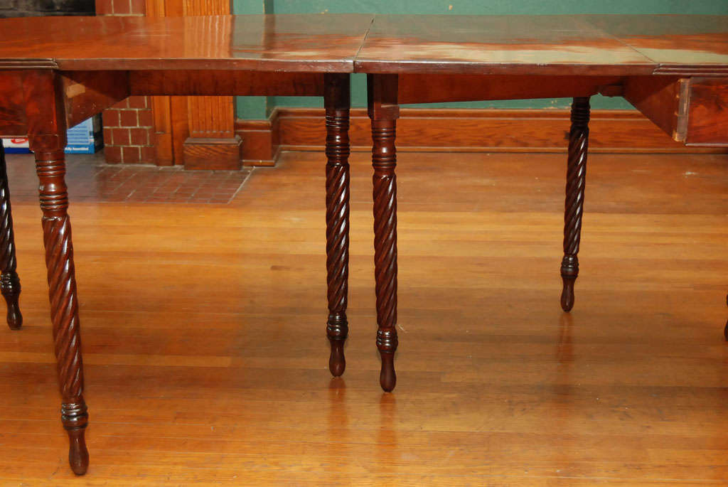 Pair Boston Mahogany Console or Dining Tables 6