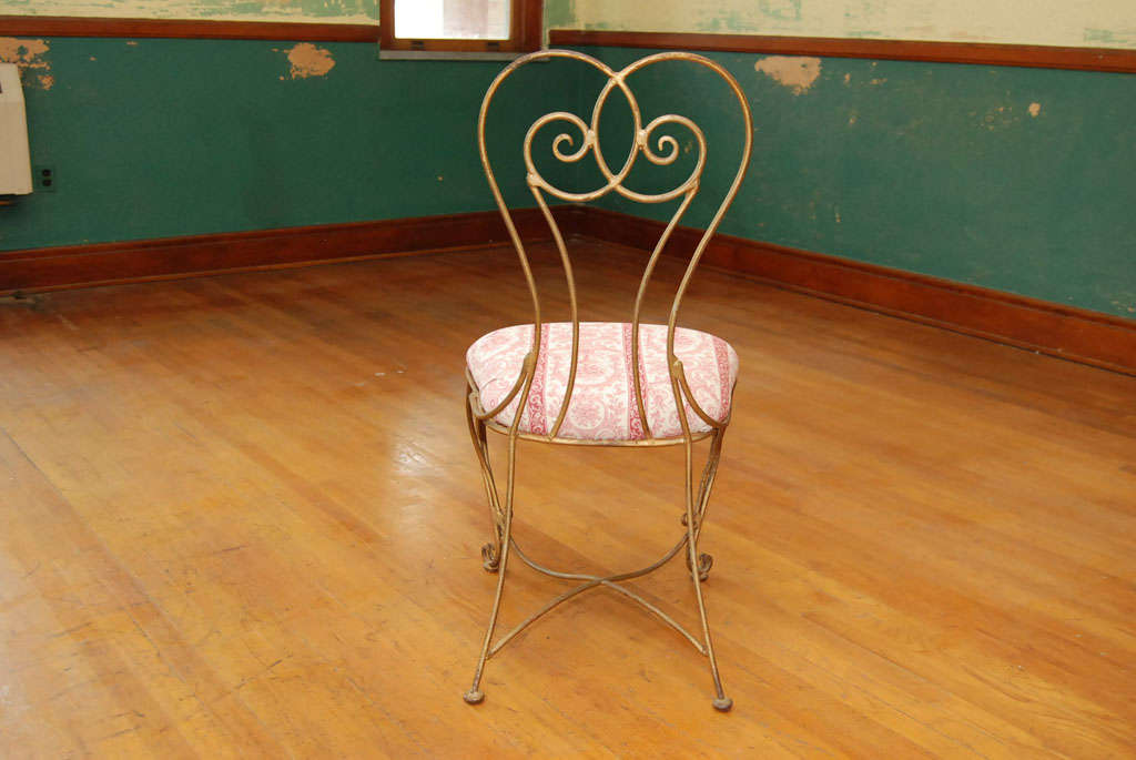 Set of Six Wrought Iron French Bistro Chairs 2