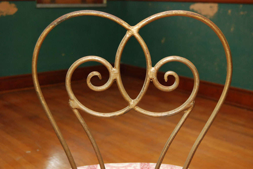 Set of Six Wrought Iron French Bistro Chairs 3