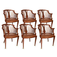 Set Of 6 Biedermeier Armchairs