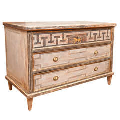Neoclassic painted chest of drawers