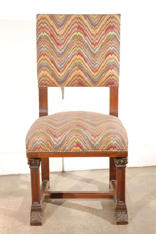 Set of 8  Spanish Moorish Style Dining Chairs In Good Condition In North Hollywood, CA