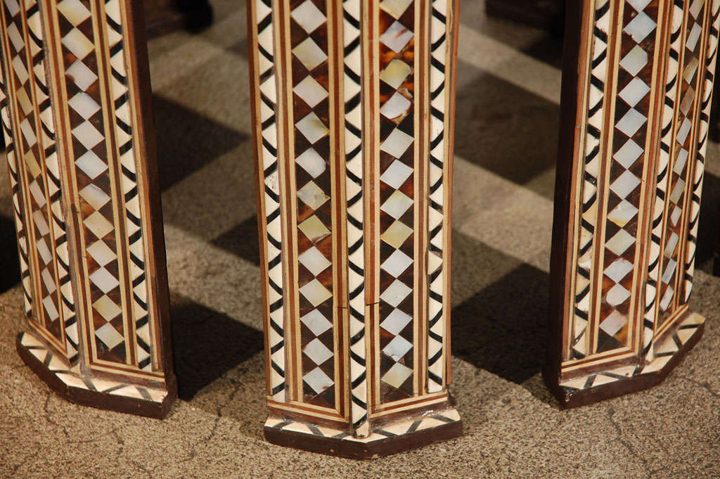 Syrian Antique 19th Century Mother-of-Pearl Inlay Tables 3