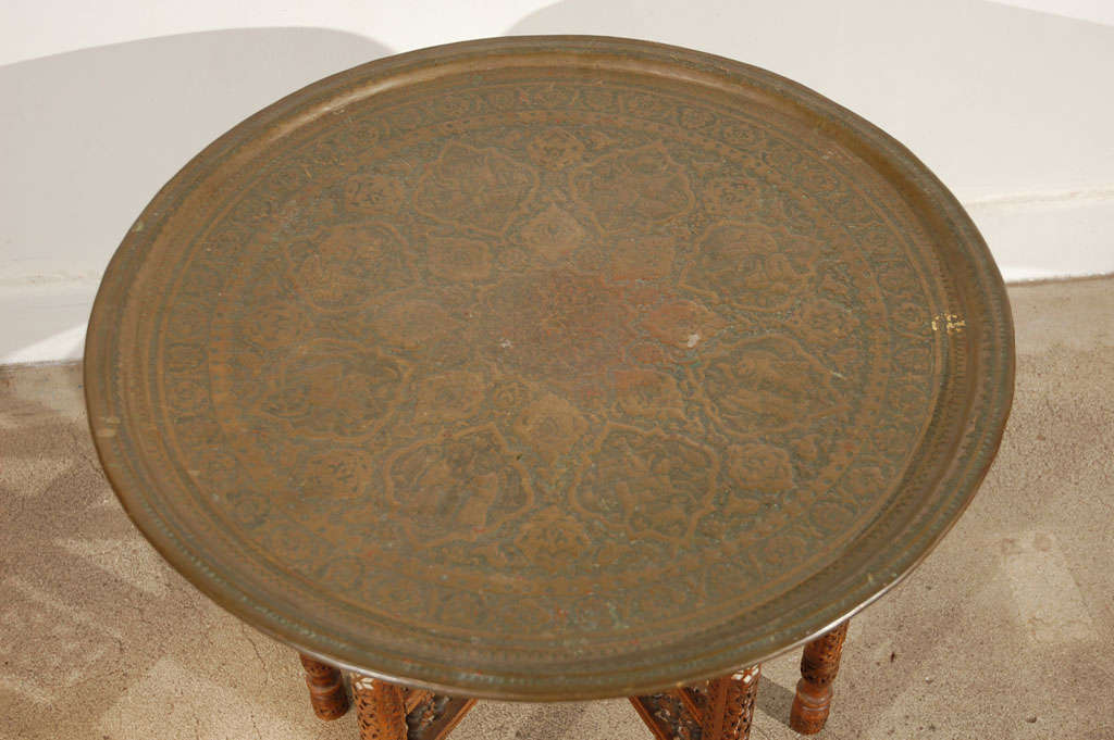turkish brass tray table