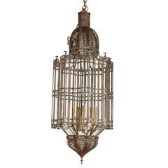 Large Scale Moroccan Pendant Chandelier, Clear Glass
