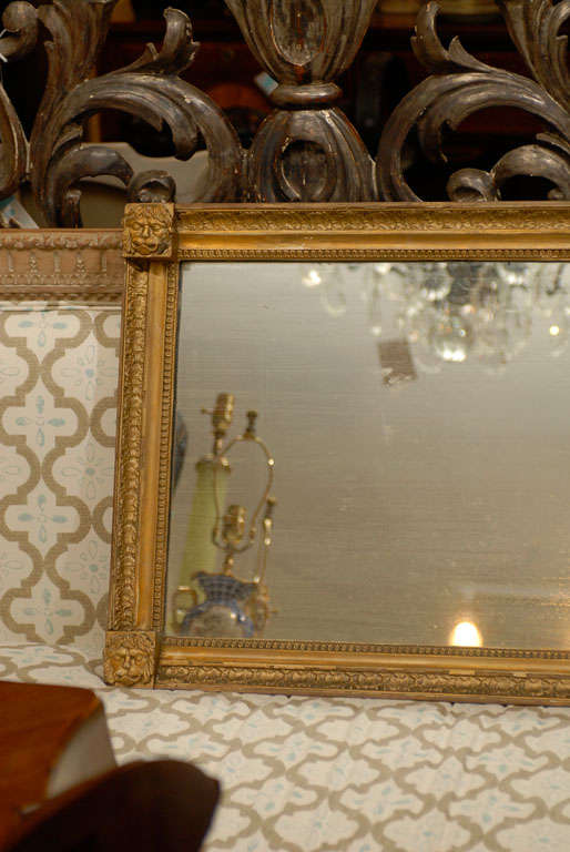 Early 19th Century Regency Style Mirror with Lion's Heads, circa 1820