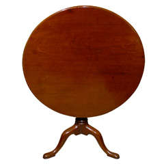 19thc Mahogany Tilt Top Table With Bird Cage